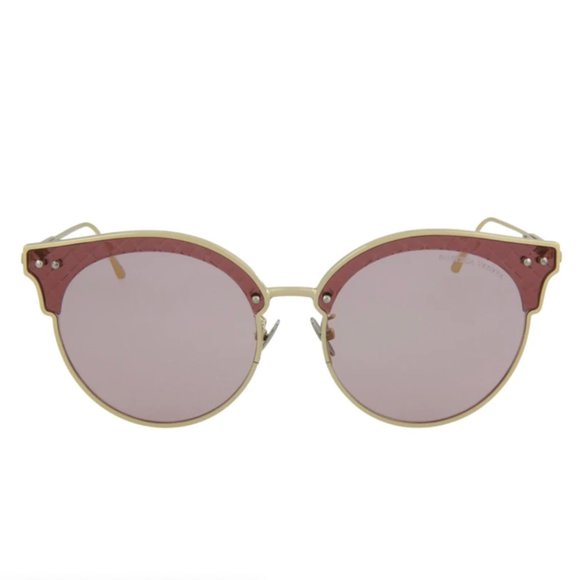 Bottega Veneta Women\'s Pink and Gold Metal Sunglasses!